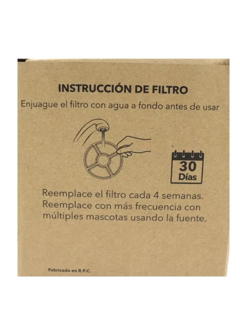 Pack X4 Filtros Bebedero Fuente De Agua Eléctrico Gato Perro - BLANCO-6