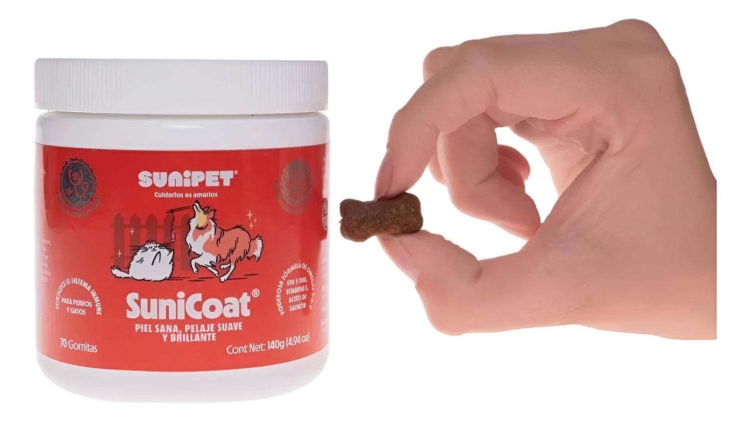 Sunicoat Suplemento Piel Pelaje Sano Para Perros Gatos 140g-3