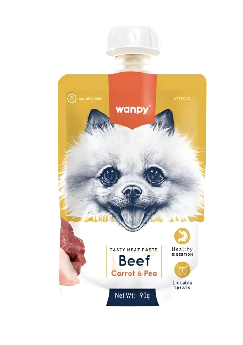 X4 Wanpy Snack Golosina Para Perro En Pasta De 90g C/u - vacuno-2