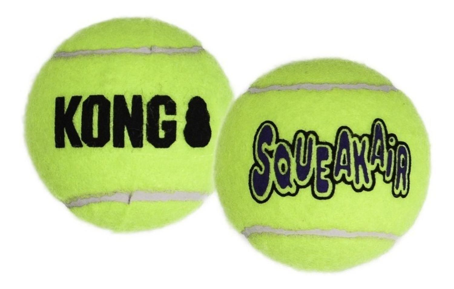 Pelota Para Perro Kong Ball Squeak Air Talla Xs  X3 Unidades - AMARILLO-3