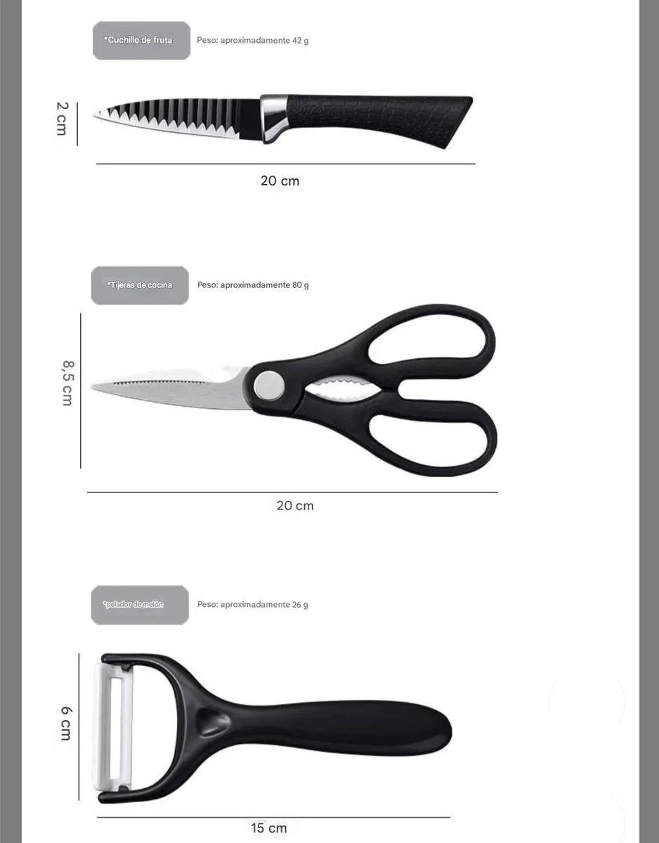 Set Cuchillo 6 Piezas Acero Inoxidable-2