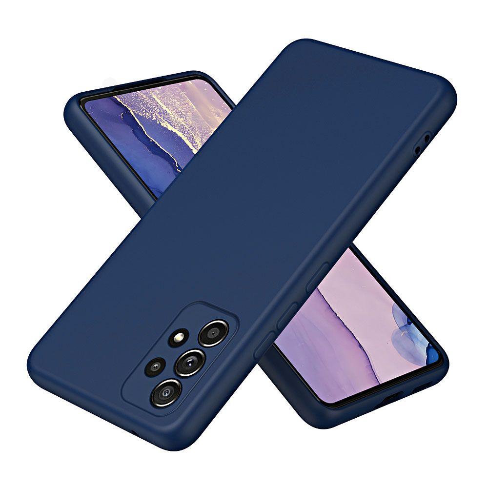 Carcasa Silicona Azul Marino Para Teléfono Samsung A35 5G-0