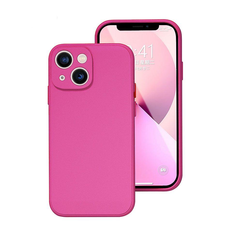 Carcasa Silicona Fucsia Para Teléfono  Iphone 15 Pro Max-0