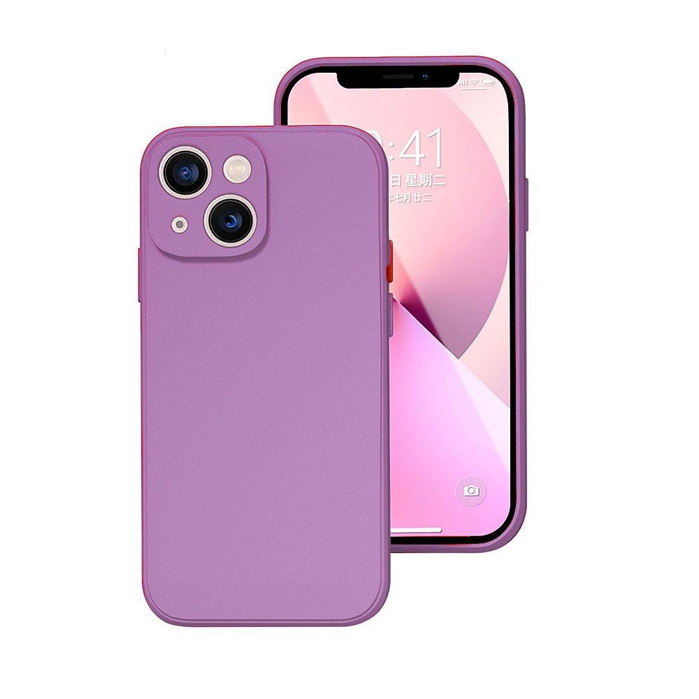 Carcasa Silicona Morado Para Teléfono Iphone 13-0