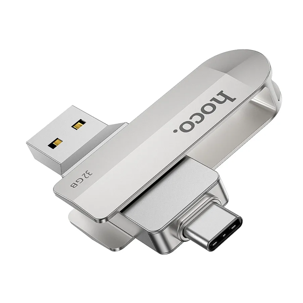 PENDRIVE HOCO 32 GB UD10 DUAL USB + TIPO C-1
