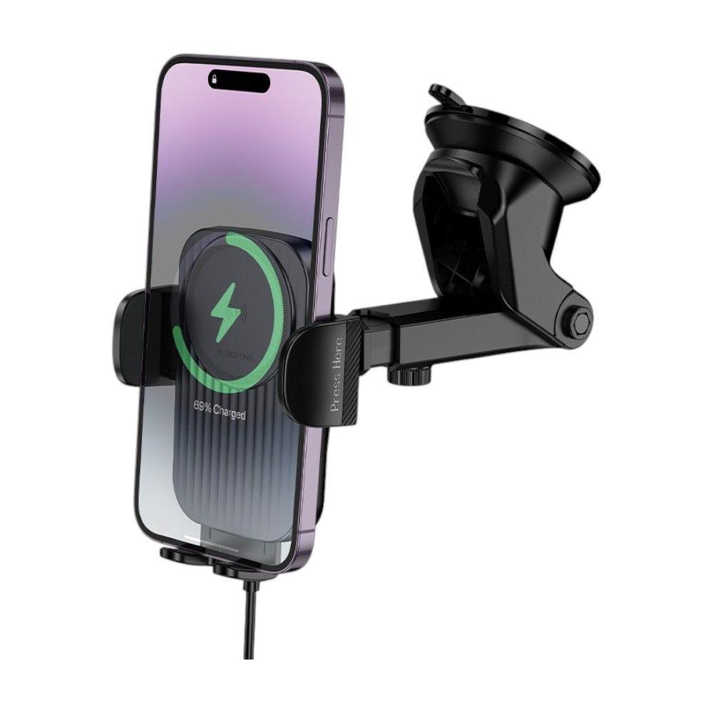 Soporte de Auto BOROFONE BH222 con Carga Inalámbrica-4