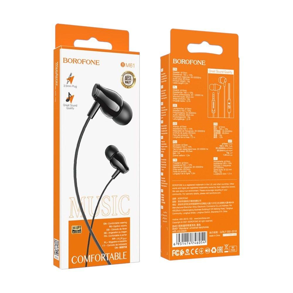 Audífonos BOROFONE BM61 Negro – Sonido Nítido y Comodidad Todo el Día -4