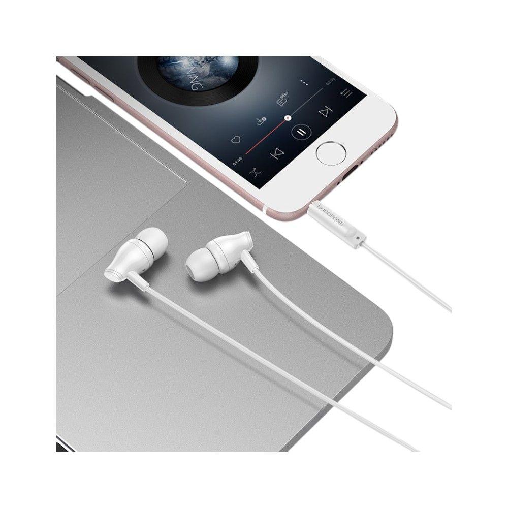 Audífonos BOROFONE BM61 Blanco – Sonido Nítido y Comodidad Todo el Día -2