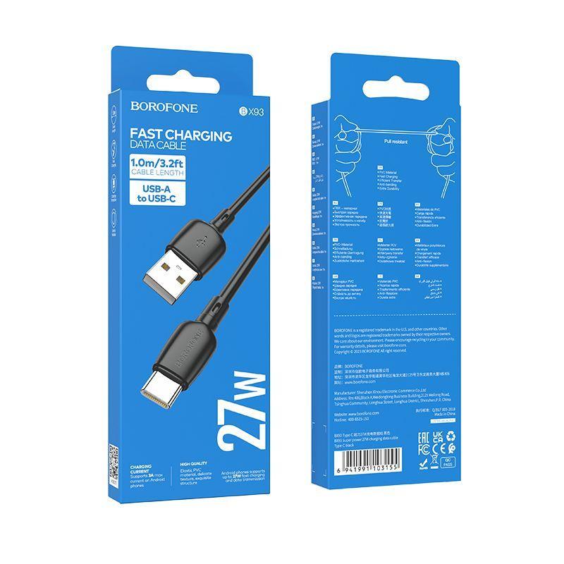 Cable Tipo C de Carga Rápida BX93 NEGRO, 27W-2