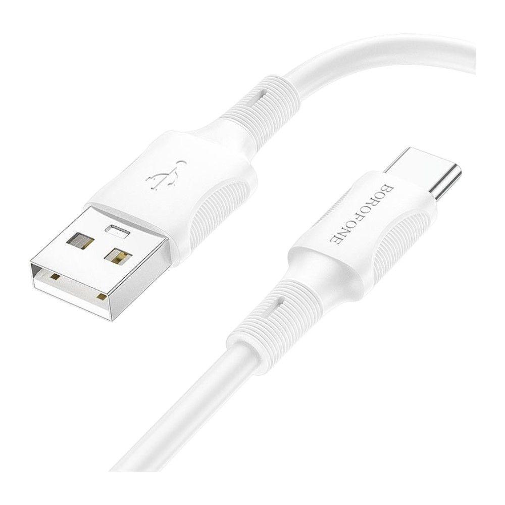CABLE CARGA RAPIDA BX80 DE USB-C 3A - BLANCO-2