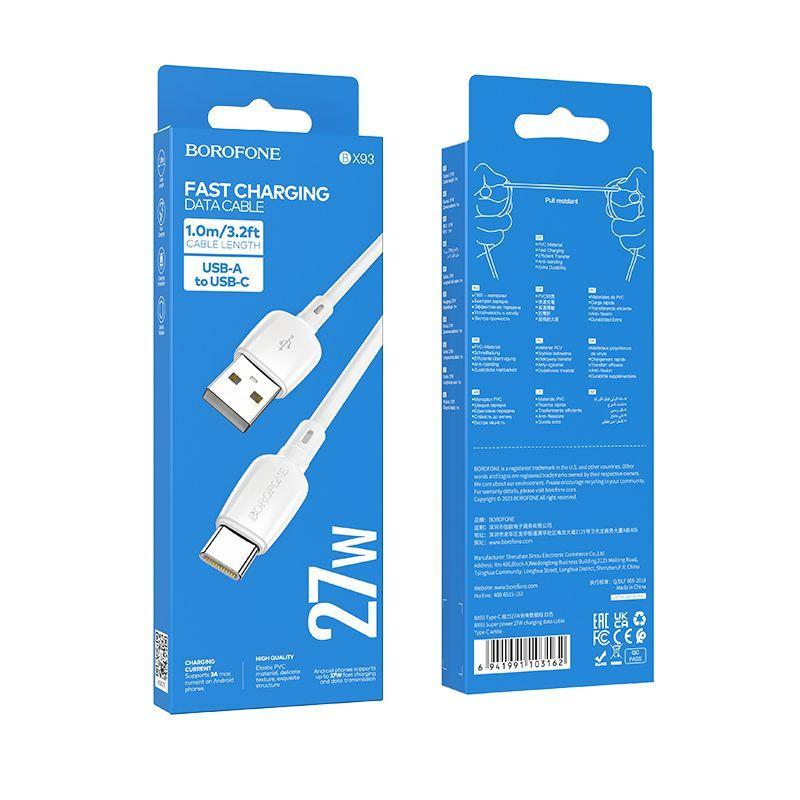 Cable Tipo C de Carga Rápida BX93 BLANCO, 27W-2