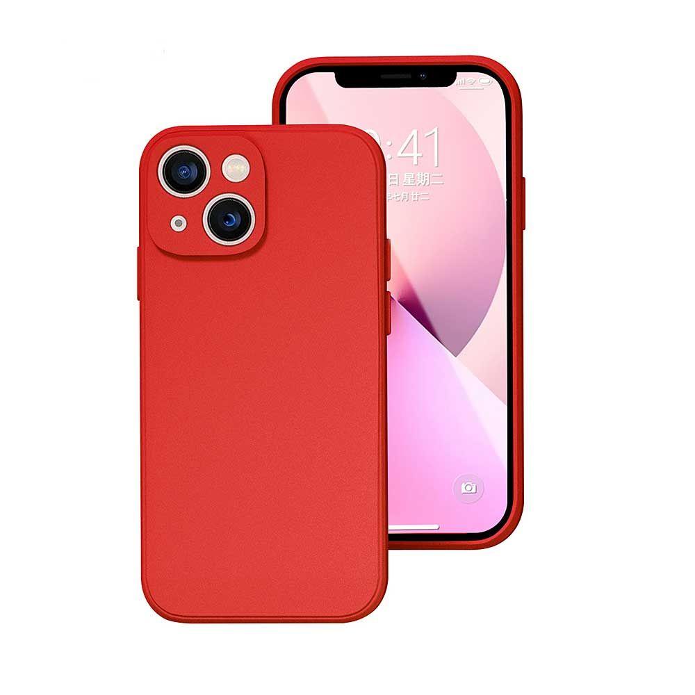 Carcasa Silicona Rojo Para Teléfono Iphone 14 Pro-0