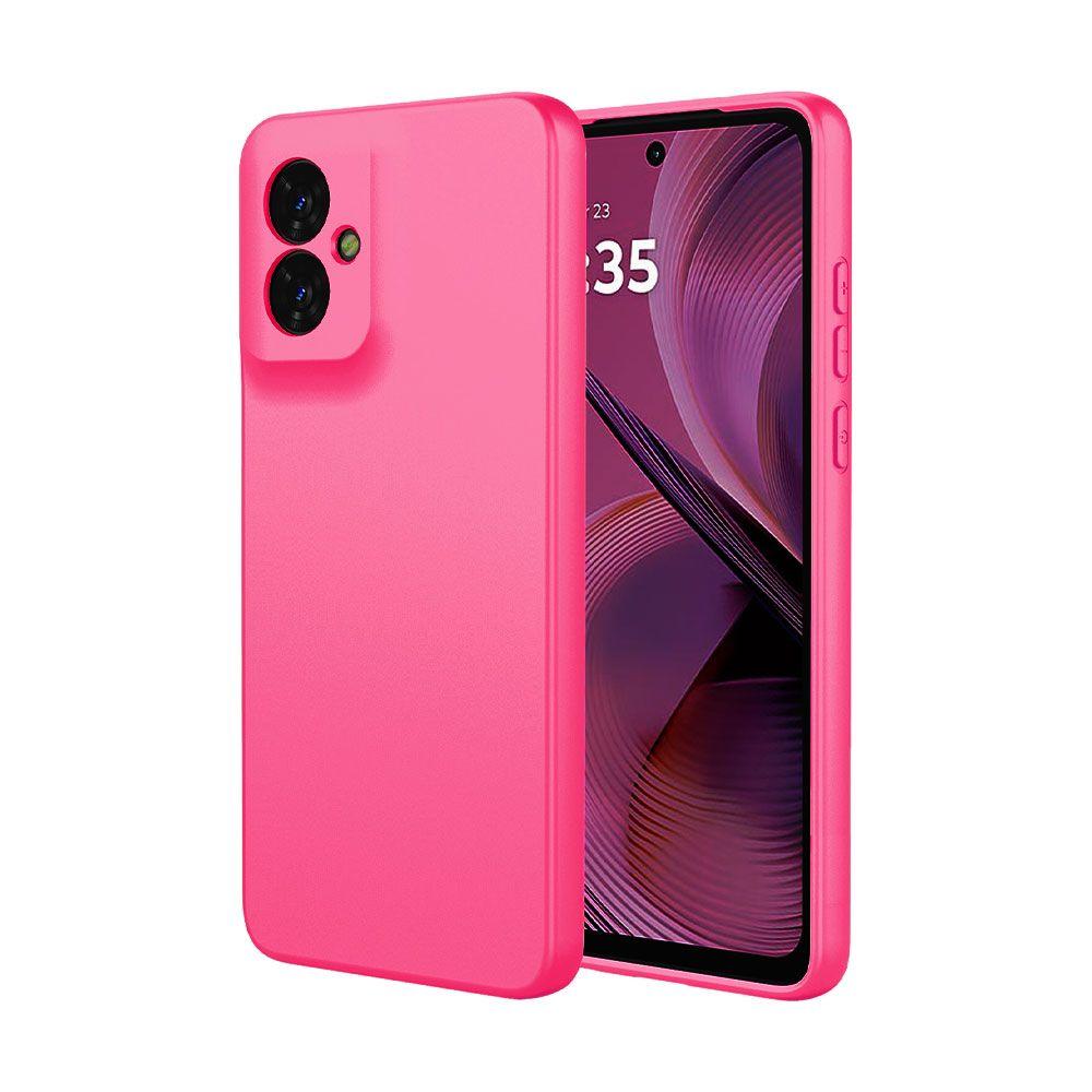 Carcasa Silicona Fucsia Para Teléfono Motorola G24 POWER-0