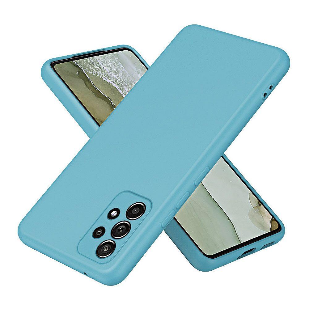 Carcasa Silicona Celeste Para Teléfono Samsung A20S-0