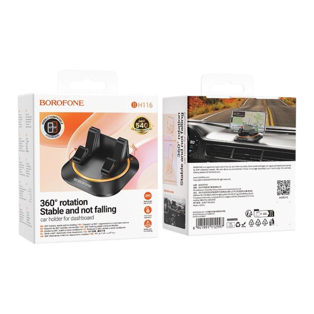 Soporte de Auto BOROFONE BH116 – Rotación 360°-6