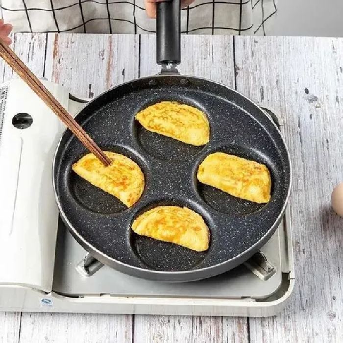 Sartén Para Freír Huevos Antiadherente 4 Agujeros Cocina-2