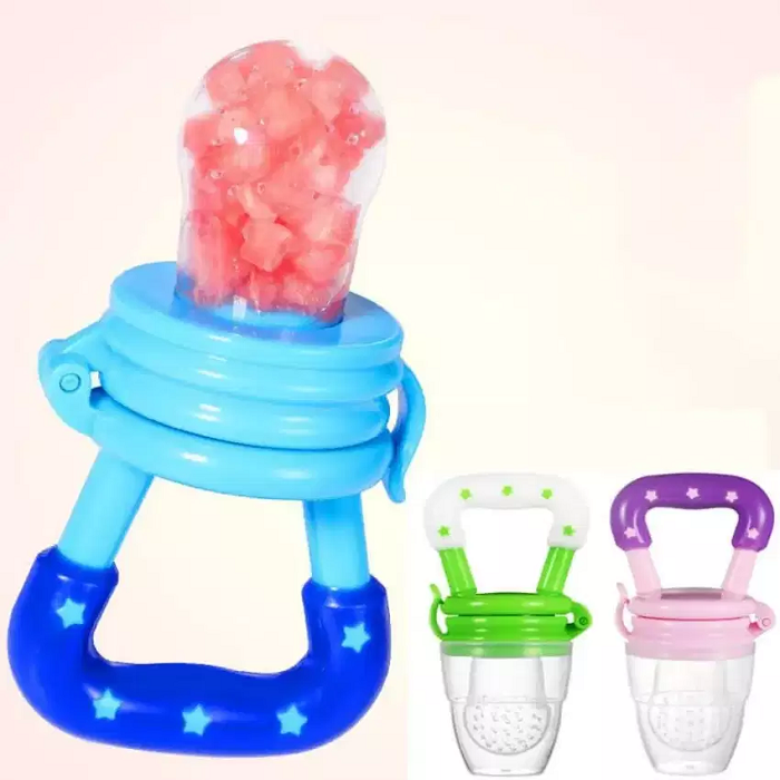 Chupete De Silicona Para Frutas Bebés rosado-3