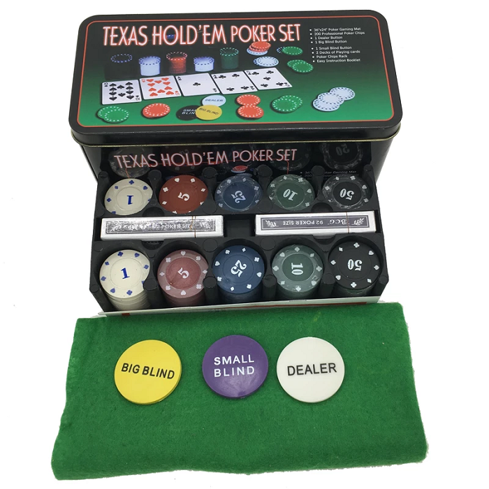 Set Poker Juego De Mesa 200 Fichas Naipes Fichas Poker-1