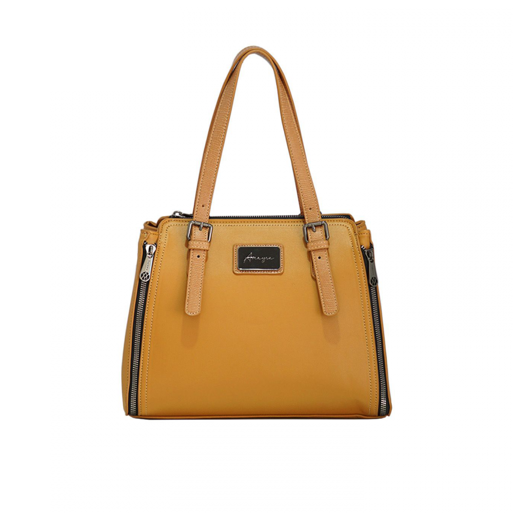 Cartera camel con lineas-0