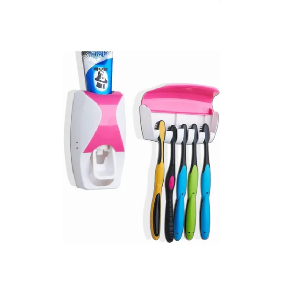 Dispensador Pasta Dental Y Porta Cepillos-0