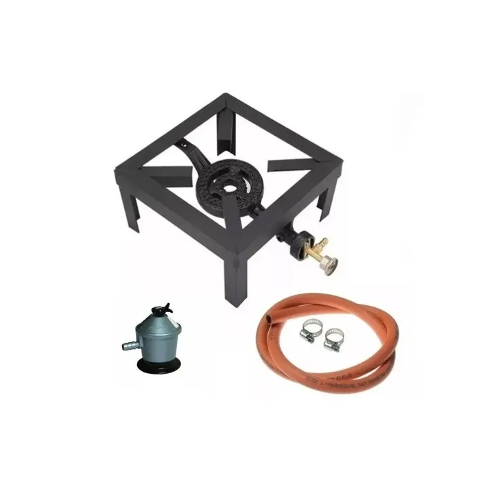 Cocina Cocinilla 1 Plato Manguera Y Abrazaderas Regulador-1