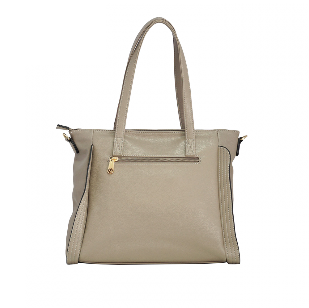 Cartera plateada con bolsillos-1