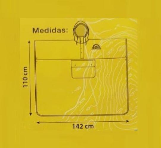Poncho Capa De Agua Impermeable 142cm X 110cm Hi-Protecta Azul-2