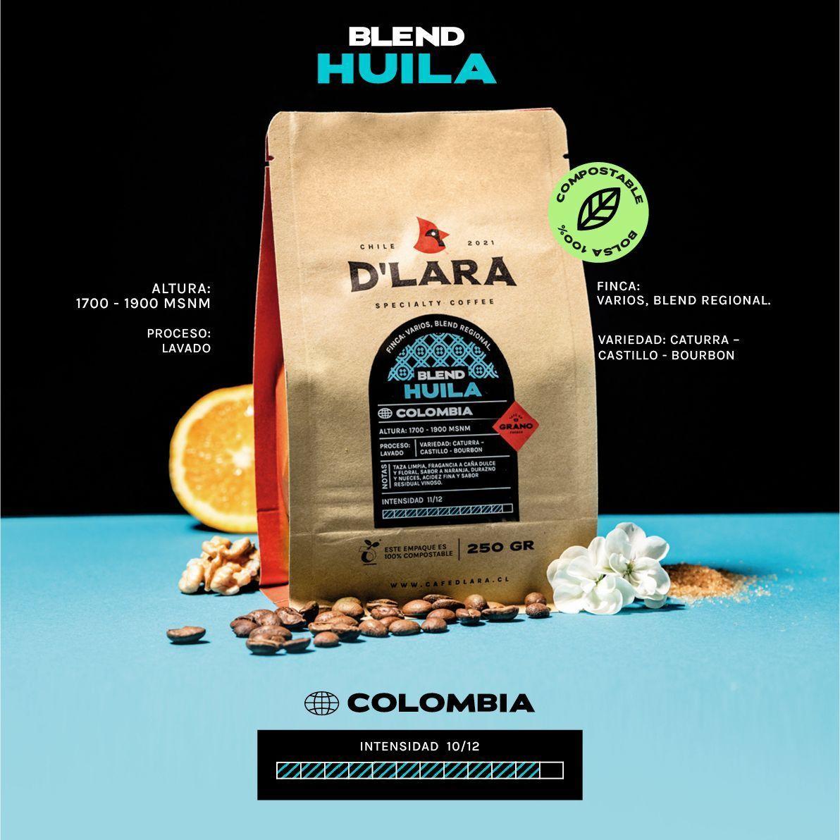 Café Molido 250g Blend Huila, Colombia - Bolsa Compostable-1