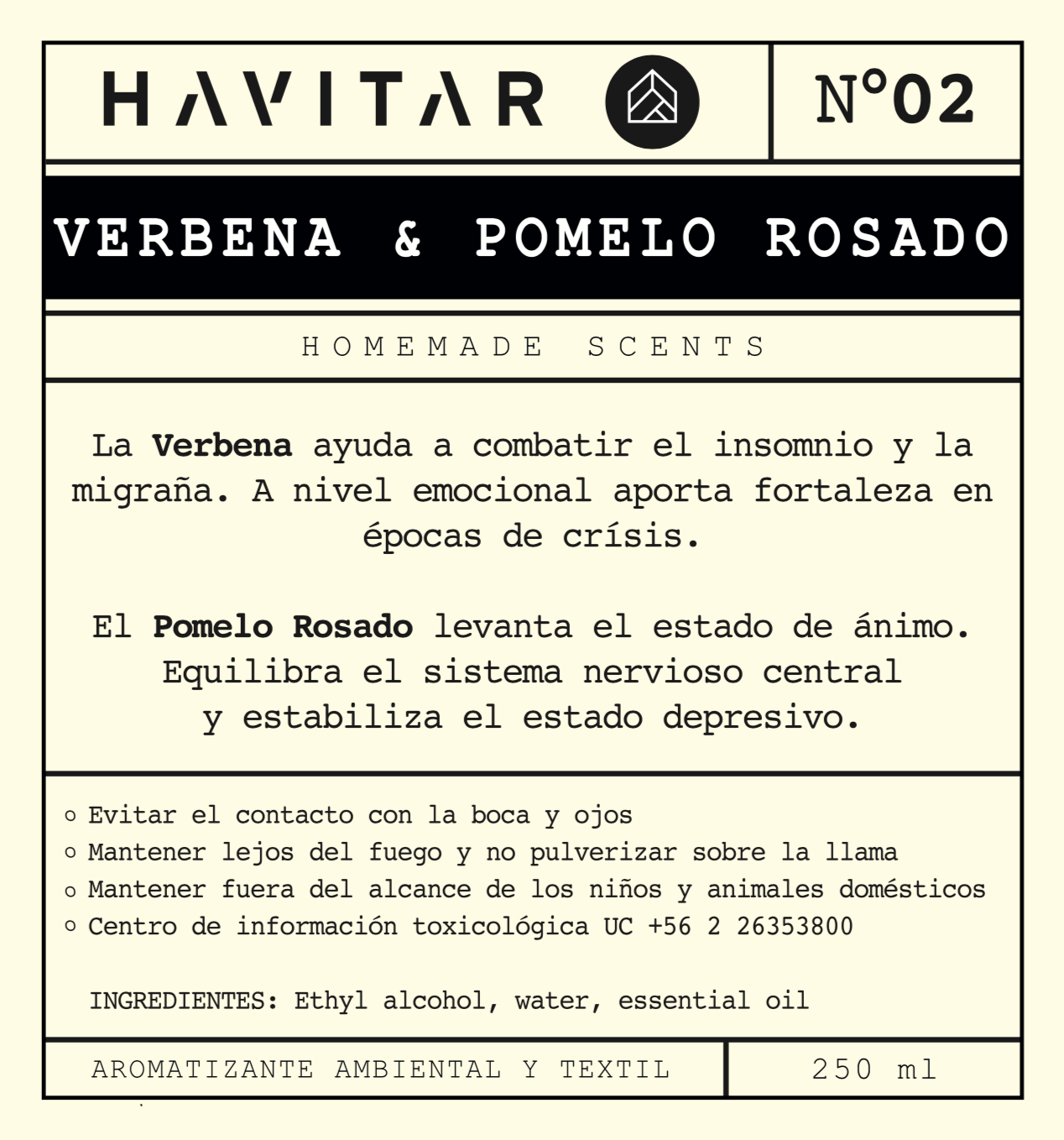 Aromatizador Ambiental y Textil Vidrio 250 ML Verbena & Pomelo Rosado-2