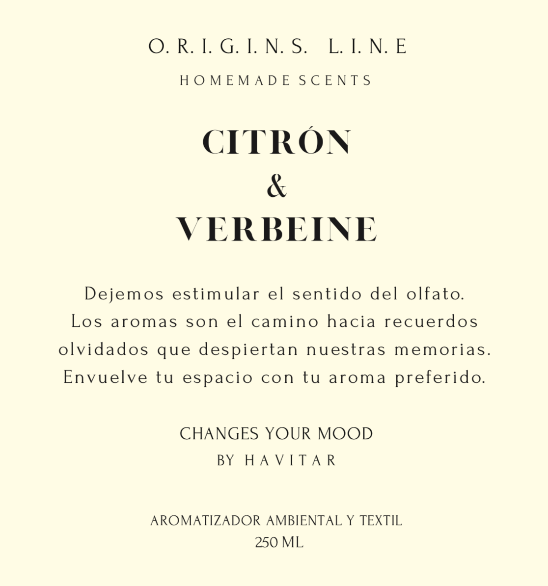 Aromatizador Ambiental y Textil VID 250 ML Citrón & Verbeine-2