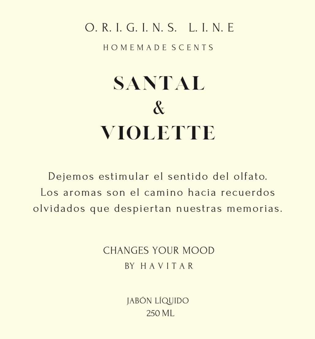 Jabón Líquido Vidrio 250 ML Santal & Violette-2