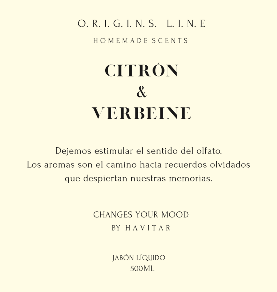 Jabón Líquido Vidrio 500 ML Citrón & Verbeine-2