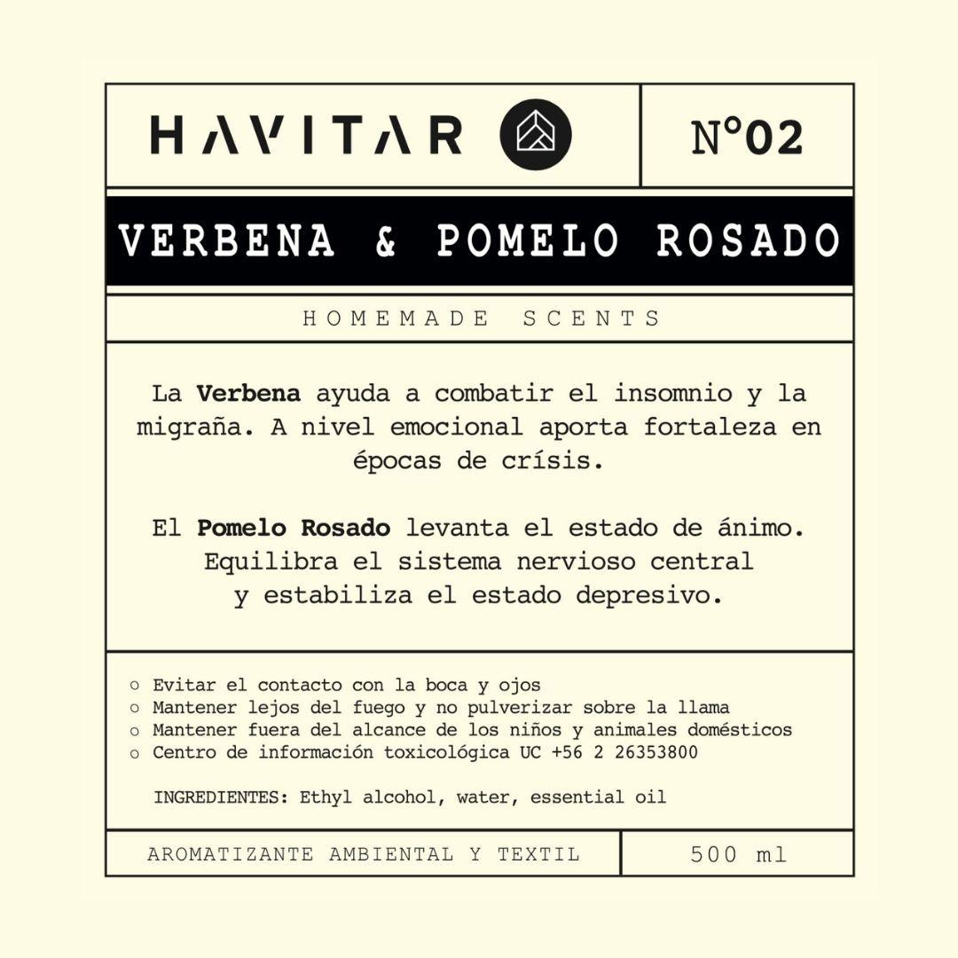 Aromatizador Ambiental y Textil Vidrio 500 ML Verbena & Pomelo Rosado-2