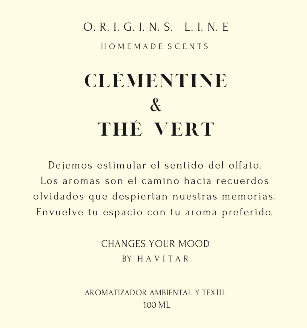 Aromatizador Ambiental y Textil PET 100 ML Clementine & Thé Vert-2