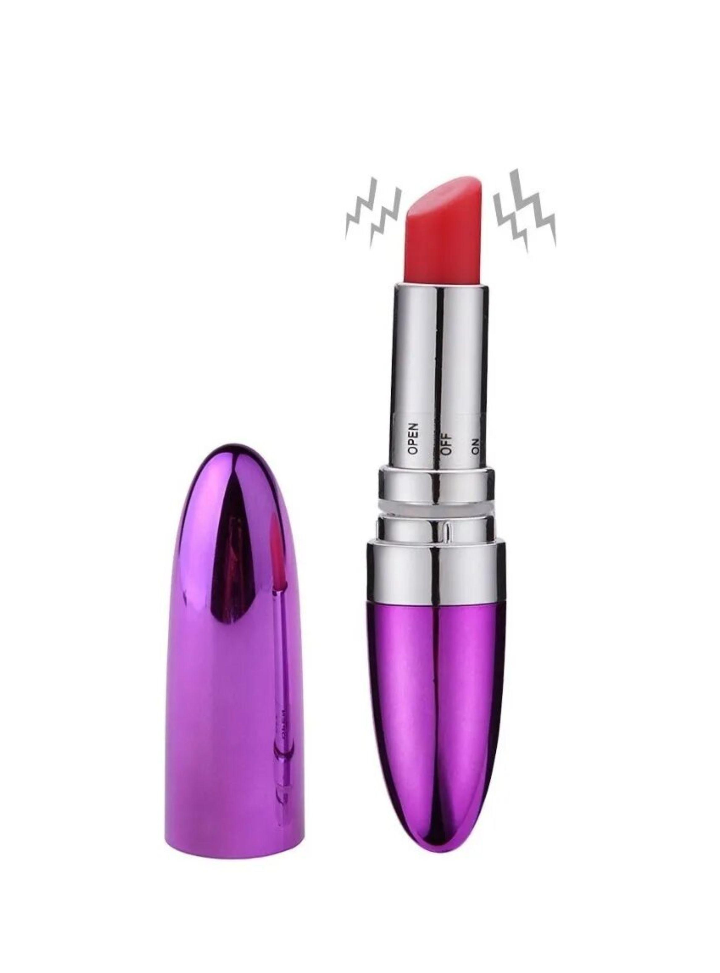Vibrador en Forma de Labial de 11 cm-0
