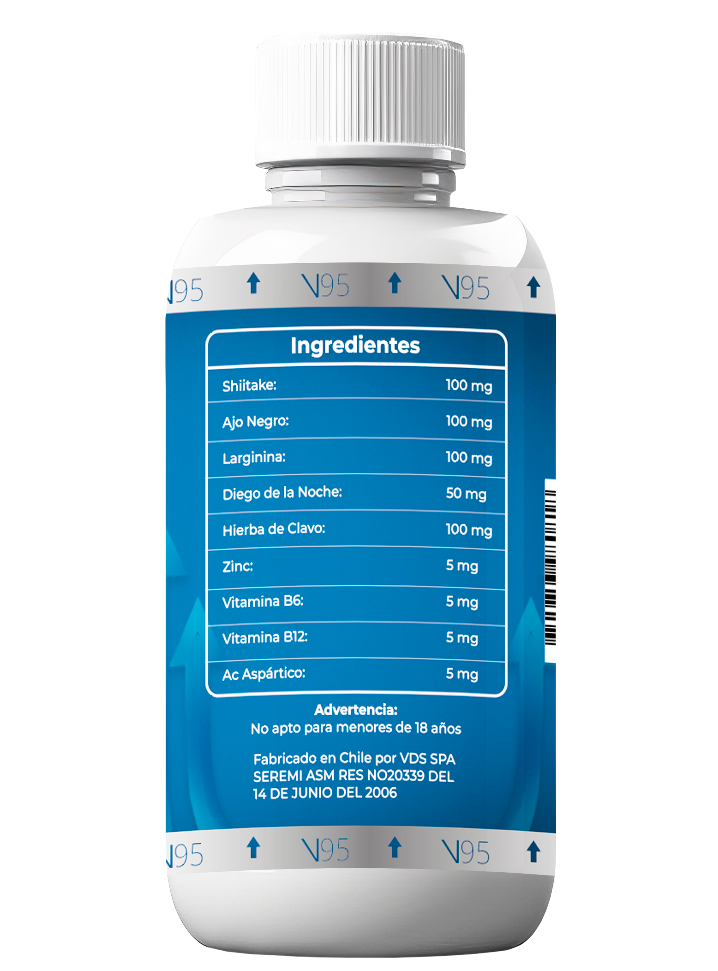 Potenciador V95 Men – Viagra Natural para Hombres – 60 Cápsulas-1