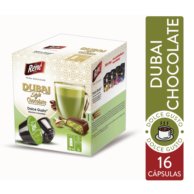 Dubai Chocolate Para Dolce Gusto - René Coffee 16 Cápsulas-0
