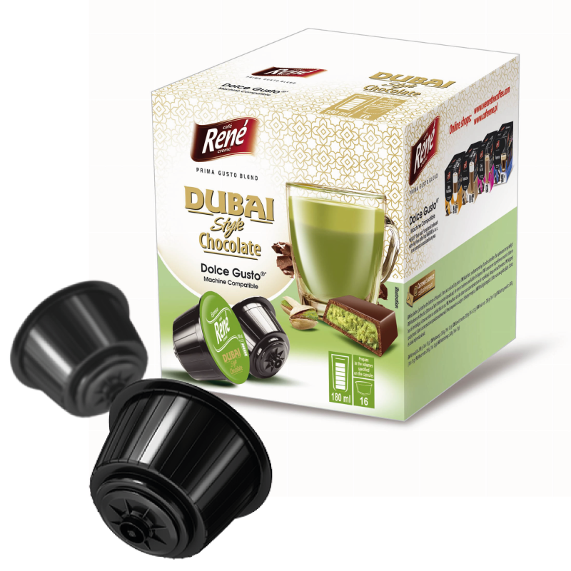 Dubai Chocolate Para Dolce Gusto - René Coffee 16 Cápsulas-1