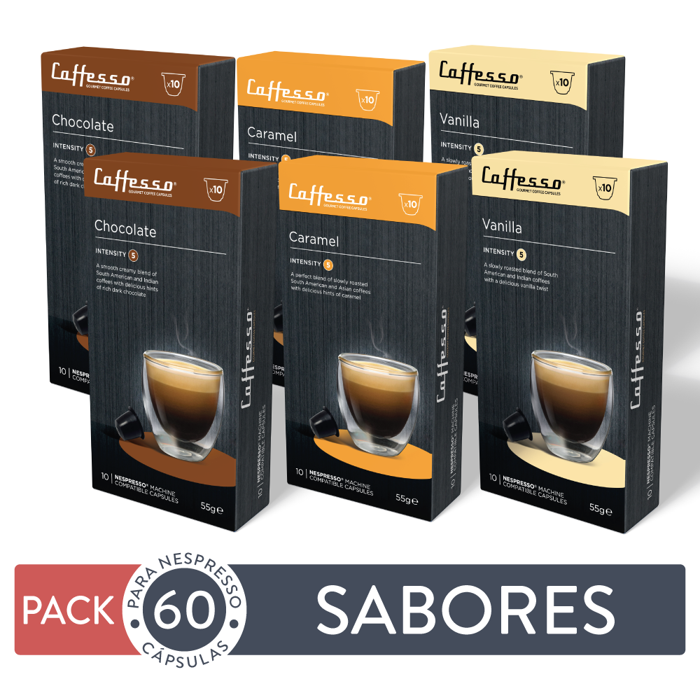Pack 60 cápsulas Sabores - Para Nespresso-0