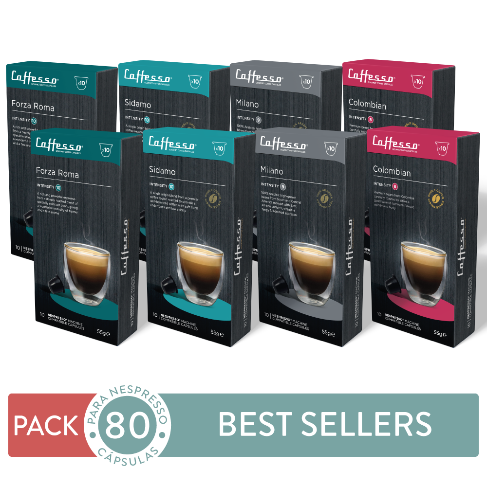 Pack 80 cápsulas Best Sellers Caffesso - Para Nespresso-0
