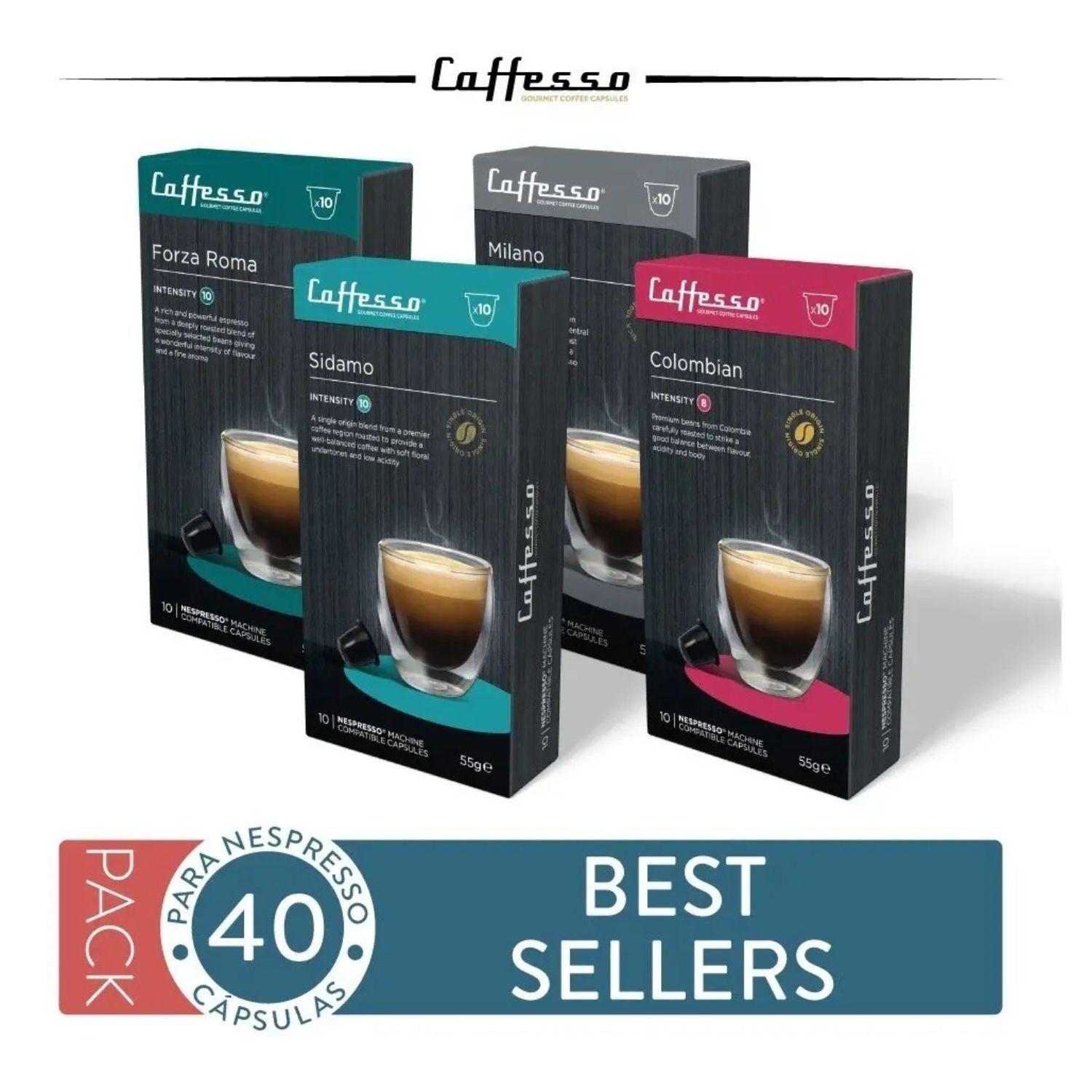 Pack 40 cápsulas Best Sellers Caffesso - Para Nespresso-0