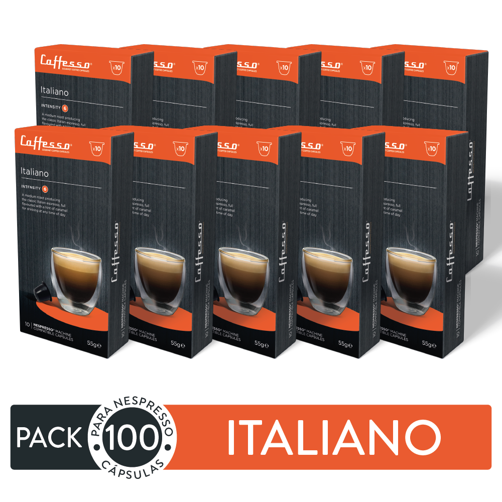 Pack 100 cápsulas Caffesso Italiano - Para Nespresso-0