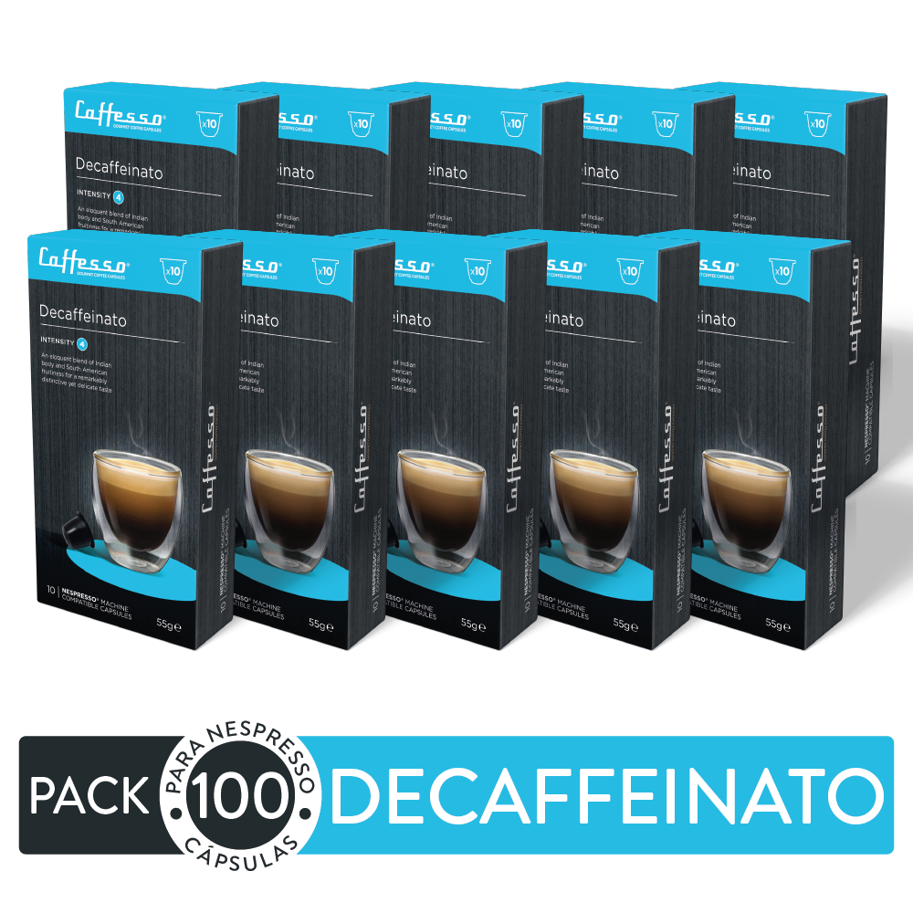 Pack 100 Cápsulas Caffesso Decaffeinato - Para Nespresso -0