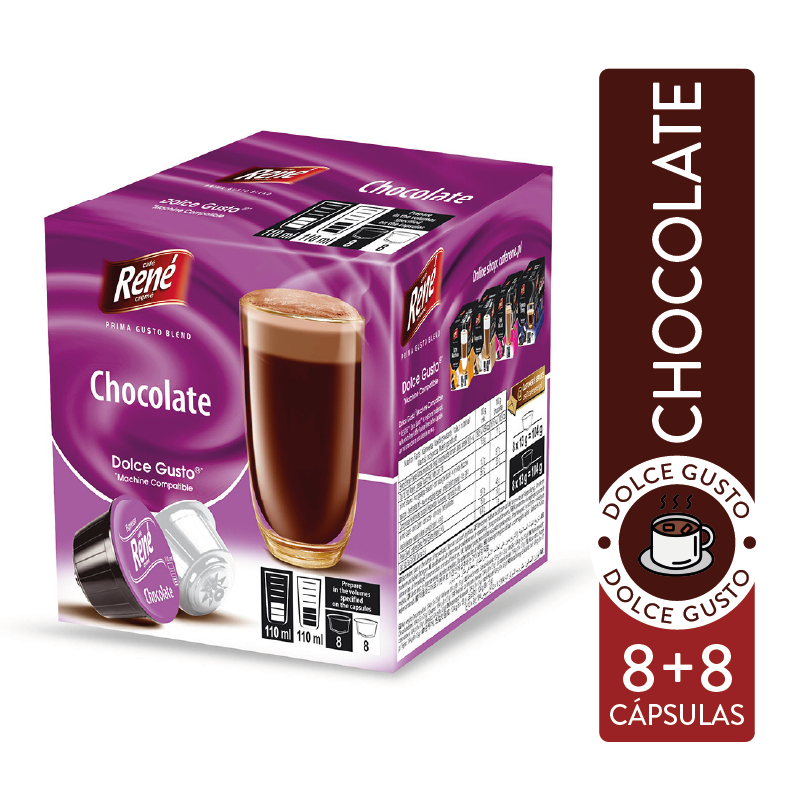 Chocolate para Dolce Gusto - René Coffee 16 Cápsulas -0