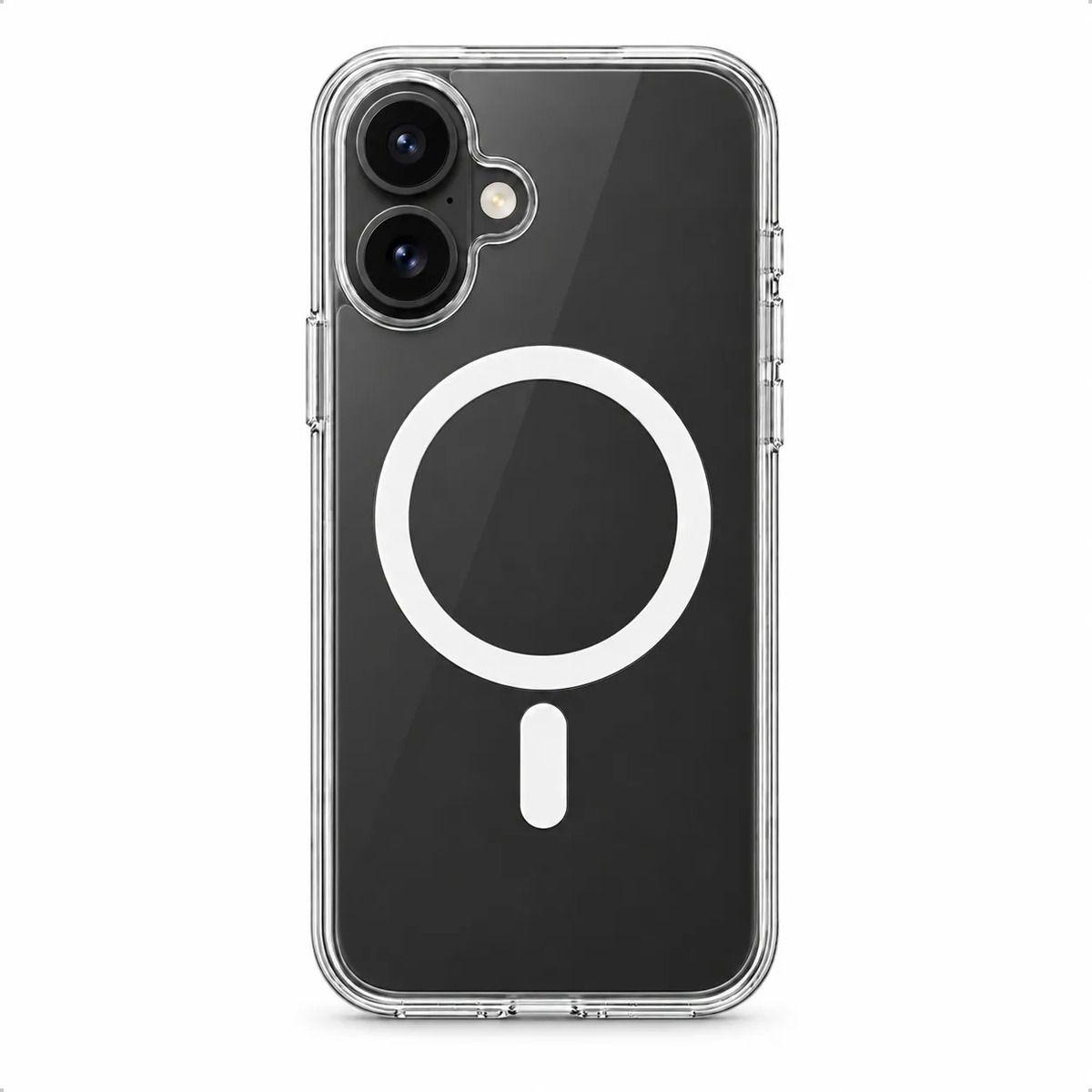 Carcasa Transparente Antigolpes para iPhone 17 con Anillo Magnético y Carga Inalámbrica-0