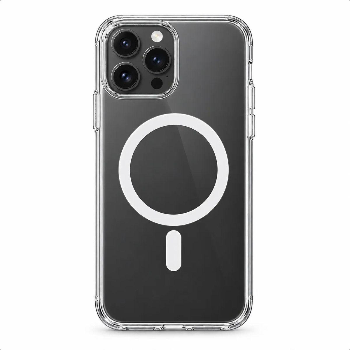 Carcasa Transparente Antigolpes para iPhone 16 Pro Max con Anillo Magnético y Carga Inalámbrica-0