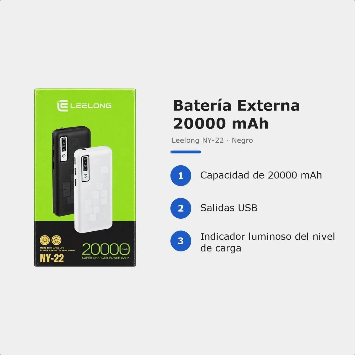Batería Externa Power Bank 20000mAh NY-22 USB-2