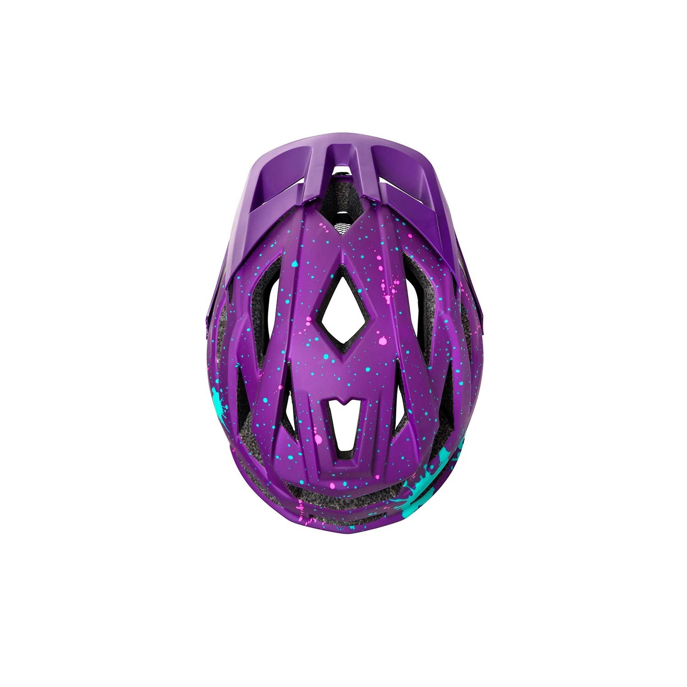 Casco Ciclismo MTB Trip Enduro Morado Turquesa Cierre Magnetico-2