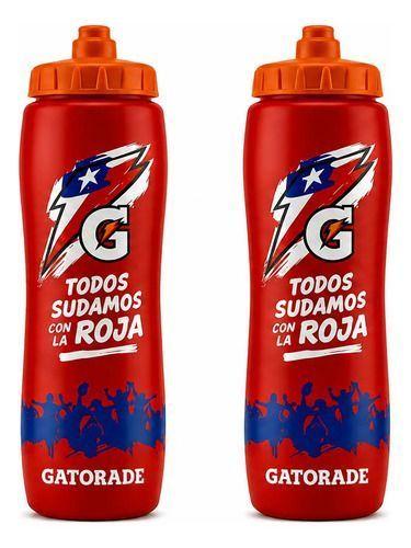 Pack 2 Botellas Deportivas Gatorade Selección Chilena 947 ml Squeeze Libre de BPA-0
