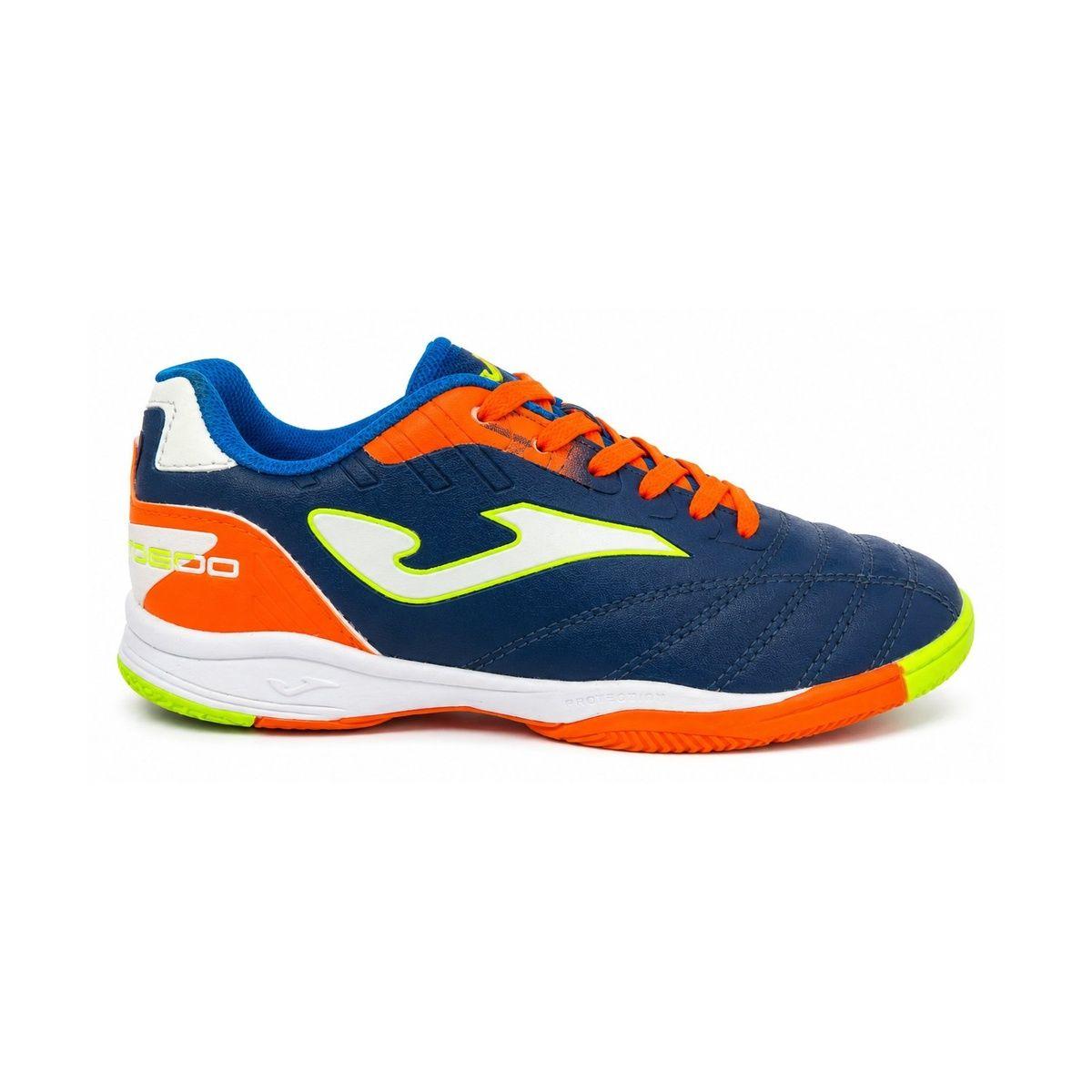 Zapatilla Joma Toledo Junior Navy Naranja Futbol Sala Nino Indoor-0